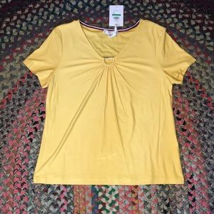 Tommy Hilfiger Knit Jersey V-Neck Top NWT